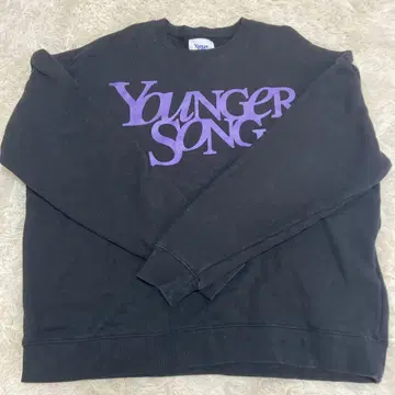 Younger Song 블랙 맨투맨 L 사이즈