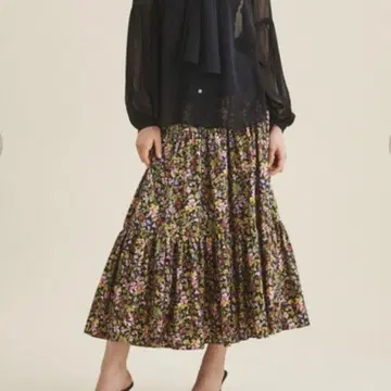 GRACE CLASS 보타니컬 티어드 스커트 꽃무늬 롱 스커트