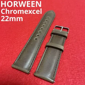 호윈 크롬 엑셀 시계 벨트 밴드 가죽 22mm 브라운