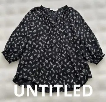 컨디션 최상] UNTITLED 꽃무늬 오분 소매 블라우스