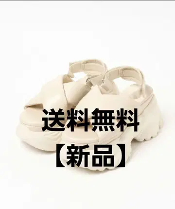 Heather 통굽 크로스 스트랩 샌들 크림색 [무료배송]