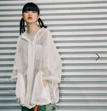 니코앤드 [MODE NORM CORE] 메쉬 루즈 후드티 아이보리 L