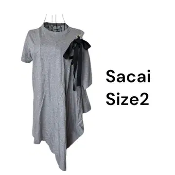 Sacai 그레이 반팔 튜닉 Size2