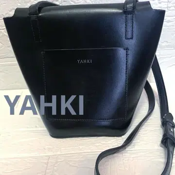 YARKI 가죽 블랙 플랩 숄더백