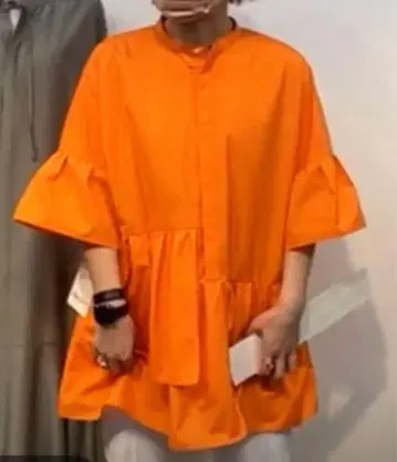 PASSIONE 파시오네 프릴 튜닉 PO 오렌지