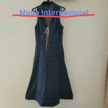 MODA INTERNATIONAL 데님 슬리브리스 원피스 사이즈 4