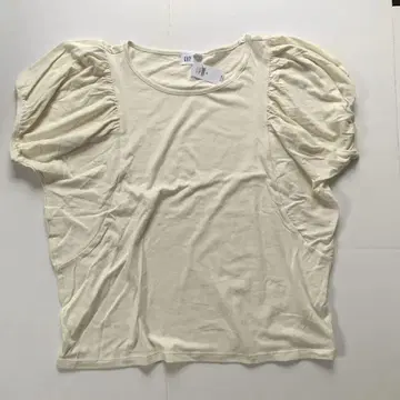 택 포함 미사용 GAP 반팔 티셔츠 M 크림색
