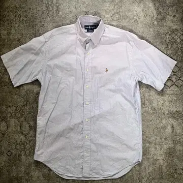 Ralph Lauren 랄프 로렌 연보라색 반팔 셔츠 80s 90