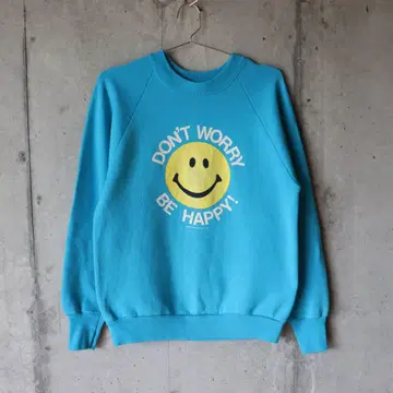 80s FRUIT OF THE LOOM 스마일 페이스 맨투맨 M