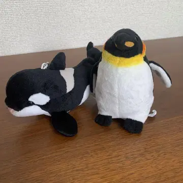 고래 펭귄 봉제 인형 키링 나고야 항 수족관 한정판