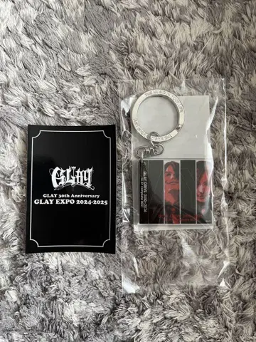 새상품 GLAY HMV 한정판 뮤직 키링 & 혜택 스티커