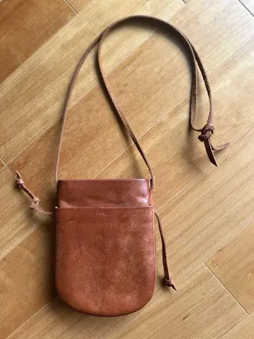 safuji 사후지 브라운 가죽 숄더백