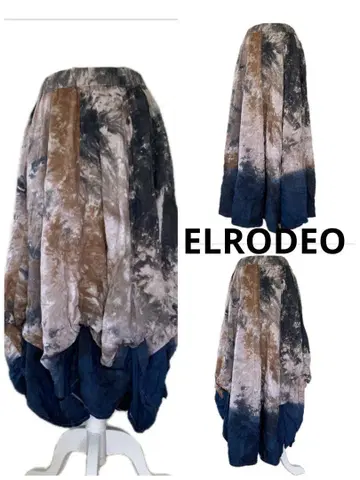 ELRODEO 엘로데오 2way 타이다이 패턴 롱 스커트