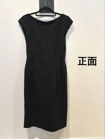 블랙 슬리브리스 원피스