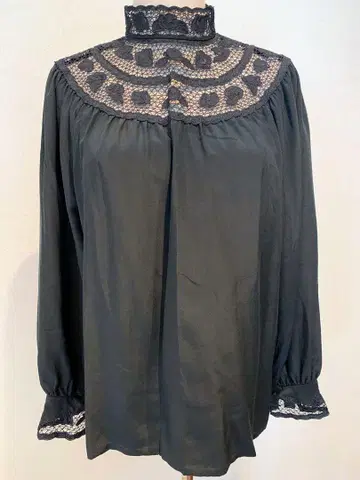 HANAE MORI 레이스 장식 빈티지 실크 100