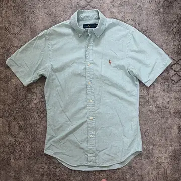 랄프 로렌 Ralph Lauren 반팔 버튼 다운 셔츠 민트 그린
