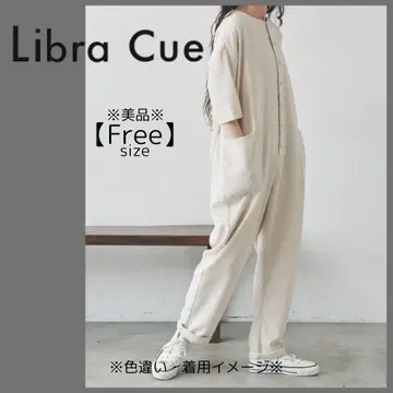 새상품급 Libra Cue 리브라 큐 린넨 믹스 콤비네존 린넨 소재
