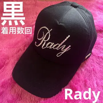 Rady 큐빅 로고 캡 블랙 [헤이세이 갸루] 글리터 레이디