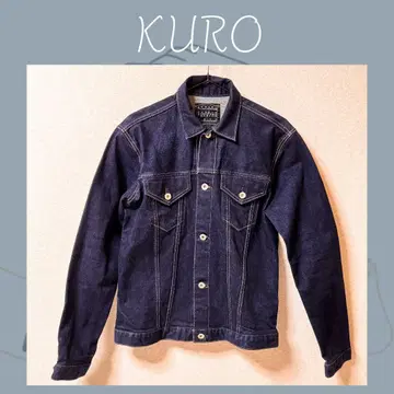 쿠로 KURO 데님 자켓 데님 자켓 인디고 네이비 유니섹스