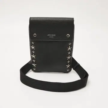 JIMMY CHOO 블랙 가죽 숄더백