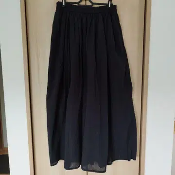 무인양품 개더 스커트 블랙 M-L
