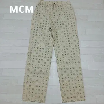 새상품급 엠씨엠 전체 로고 데님 팬츠 청바지