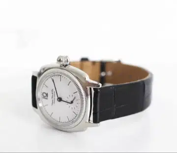 Vauge Watch 손목시계 실버 크로코 벨트 블랙