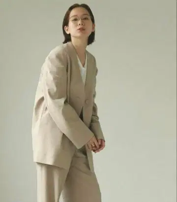 todayful 투데이풀 도비 린넨 자켓 내추럴 36