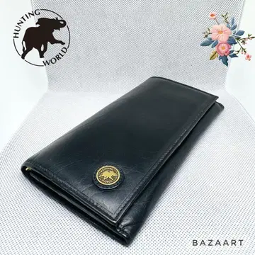 HUNTING WORLD 헌팅 월드 장지갑 가죽 블랙 검정
