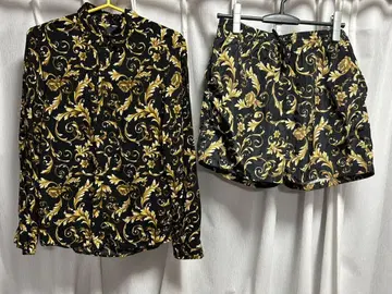 H&M 셋업 긴팔 셔츠 팬츠 올 패턴 레이온 남성용 바로크
