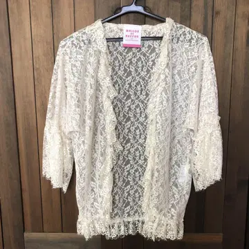 MAISON DE REEFUR 아이보리 레이스 가디건