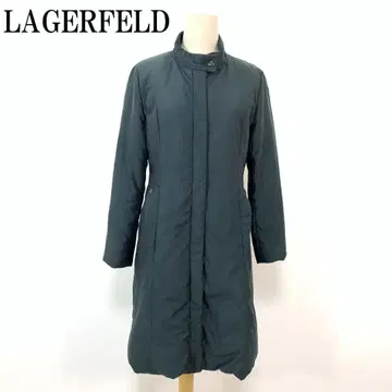 LA5291 라거펠트 지퍼 업 롱 코트 카키 38