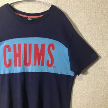 CHUMS 참스 티셔츠 빅 로고 아웃도어 캠핑 등산 페스티벌