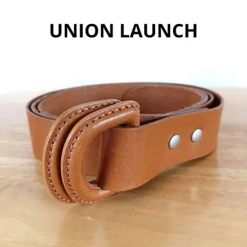 UNION LAUNCH 유니온 런치 가죽 벨트 롱 브라운