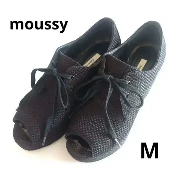 MOUSSY 마우지 통굽 힐 샌들 M 23~24cm 블랙