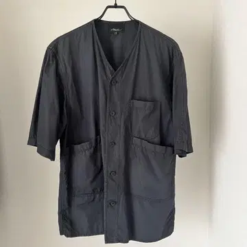 31Philiplim/필립 림 V 넥 셔츠 코튼 포플린