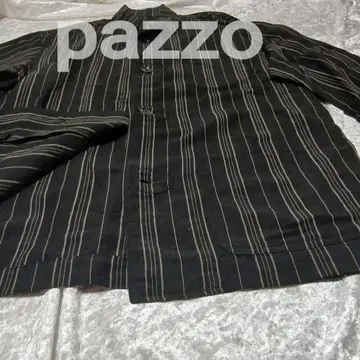 pazzo 파조 스트라이프 긴팔 자켓 남성용 린넨 소재 XL