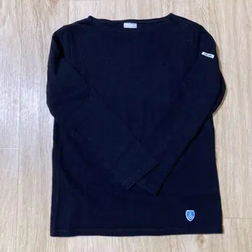 ORCIVAL 블랙 보트넥 긴팔 셔츠