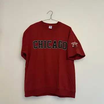 NBACHICAGO 로고 빨간색 티셔츠 반팔