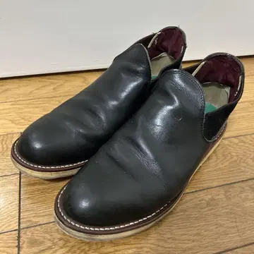 Chippewa 블랙 가죽 슬립온 부츠 8E 상자 없음