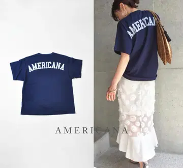 aquagirl 별주 AMERICANA 아메리카나 백 로고 티셔츠