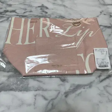 Her lip to 로고 토트백 핑크 피치