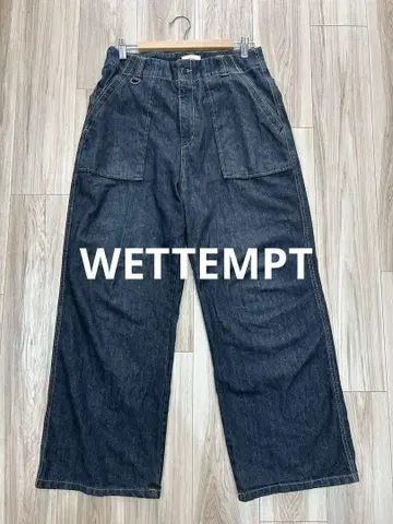 WETTEMPT 고급 데님 와이드 팬츠 L 사이즈