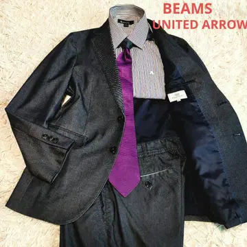 BEAMS 빔즈 셋업 데님 인디고 블루
