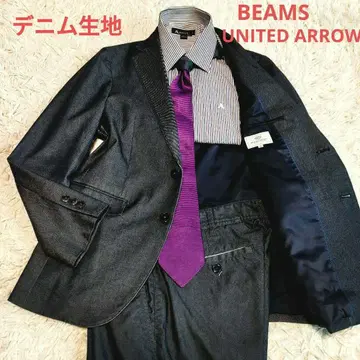 BEAMS 빔즈 셋업 데님 인디고 블루