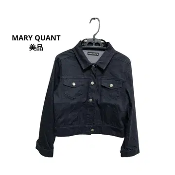 MARY QUANT 다크 블루 크롭 자켓