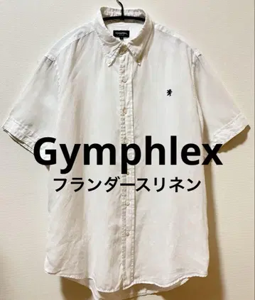 Gymphlex 짐플렉스 자수 로고 린넨 반팔 셔츠 플랜더스 린넨