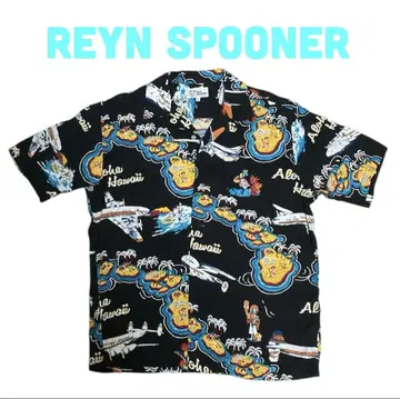 REYN SPOONER 알로하 셔츠 L 사이즈 블랙
