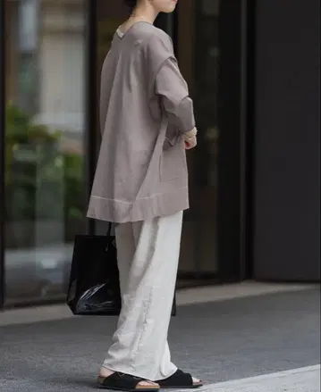 이에나 미사용 드라이 시어 가디건 브라운