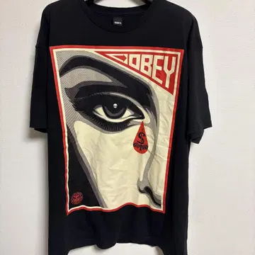 OBEY 아이코닉 아이 디자인 티셔츠 L 블랙